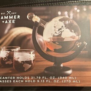 Hammer + Axe Globe Decanter Set